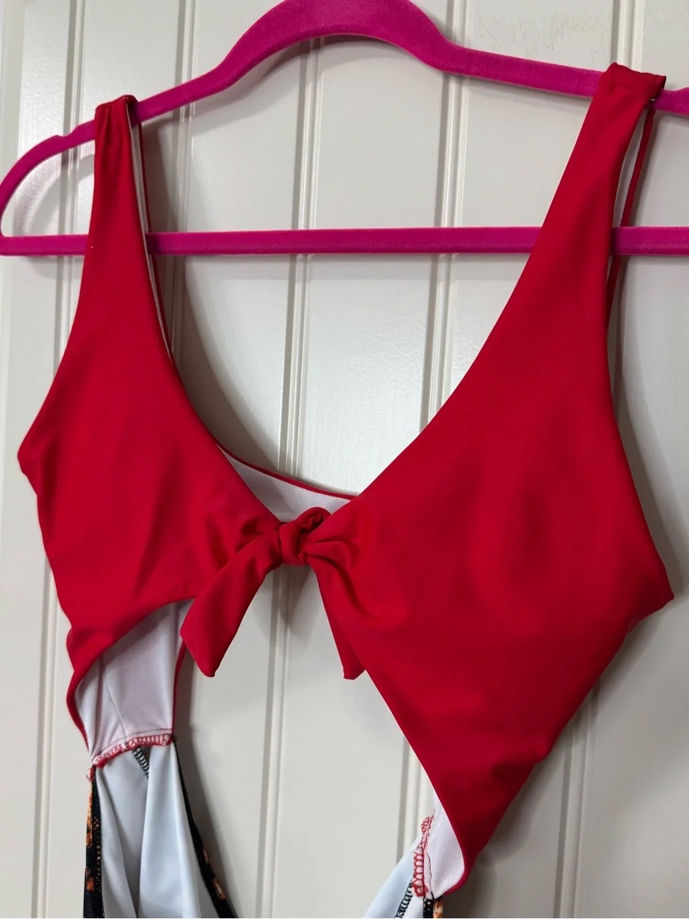 NEW ICON SWIM 🔥 Red & Leopard Cutout One-Piece Swimsuit (Women’s Large)